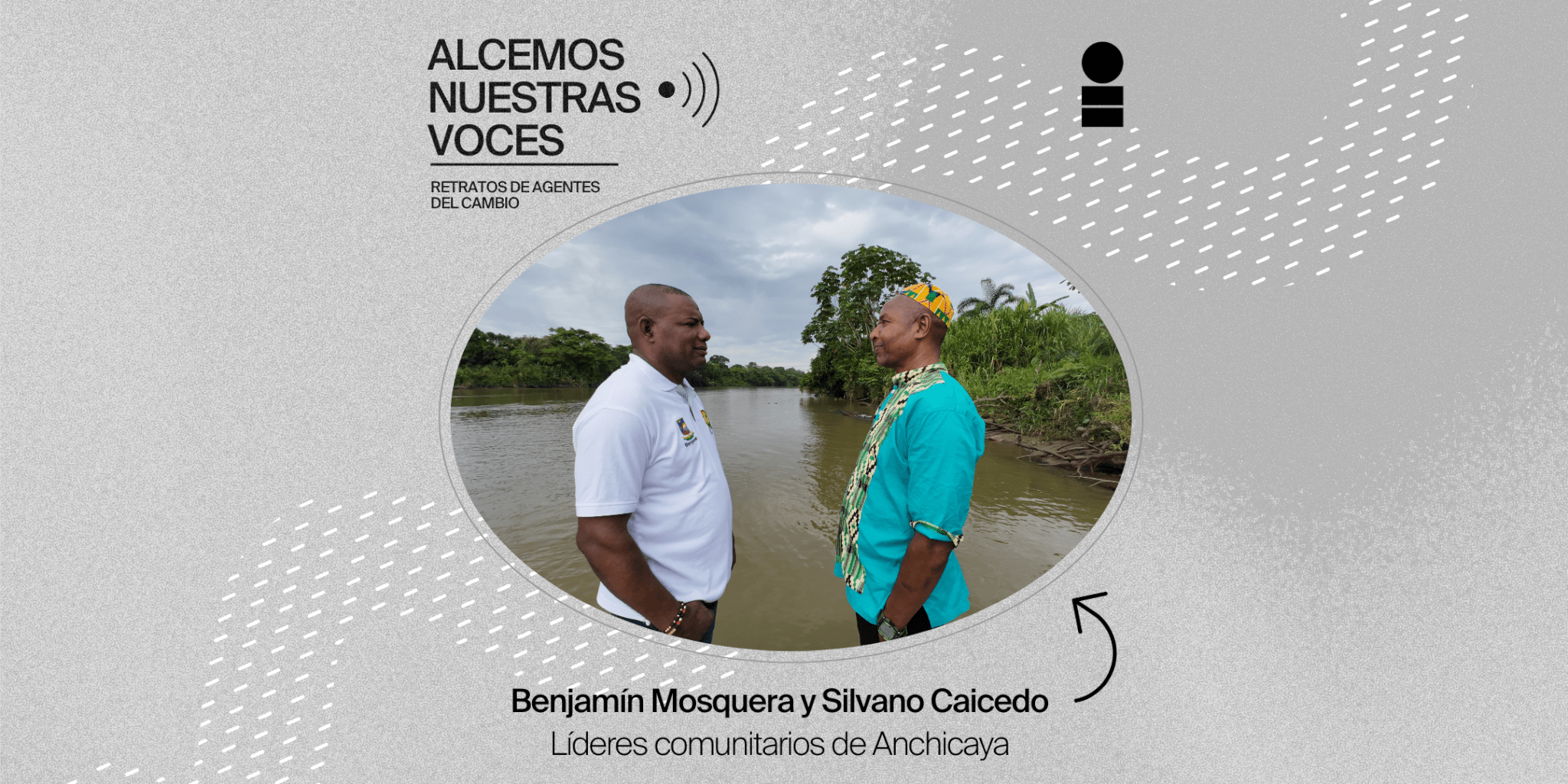 Benjamín Mosquera y Silvano Caicedo, líderes comunitarios de Anchicaya